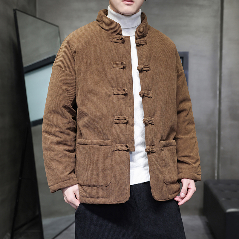 冬季风棉衣中式唐装加厚保暖外套灯芯绒棉袄男A118-MY010P135，男装棉衣，电商A118