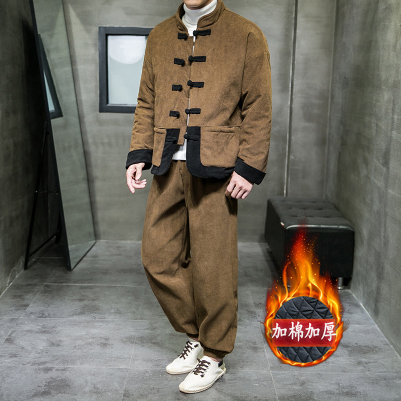 冬季风棉衣男装唐装中式复古加厚保暖两件套A118-MY01P205,男装棉衣,电商A118
