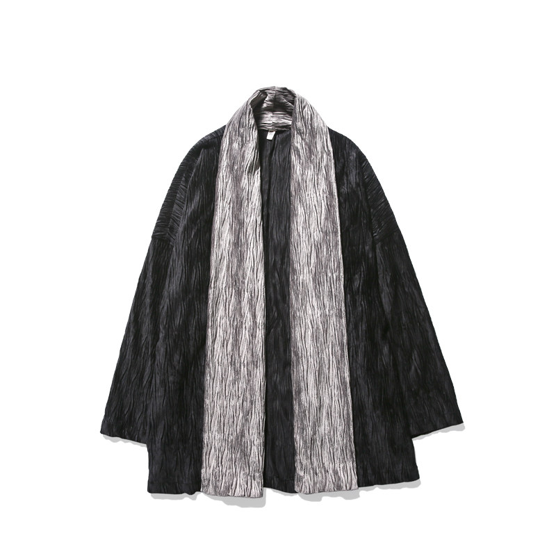 秋冬风男装汉服套装中式复古丝绒压皱唐装风衣TZ11-P140,男装风衣,电商A118