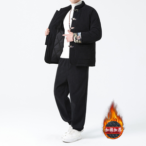 冬季风男装棉衣唐装中式复古保暖加厚棉袄套装A118-TZ12P205图片