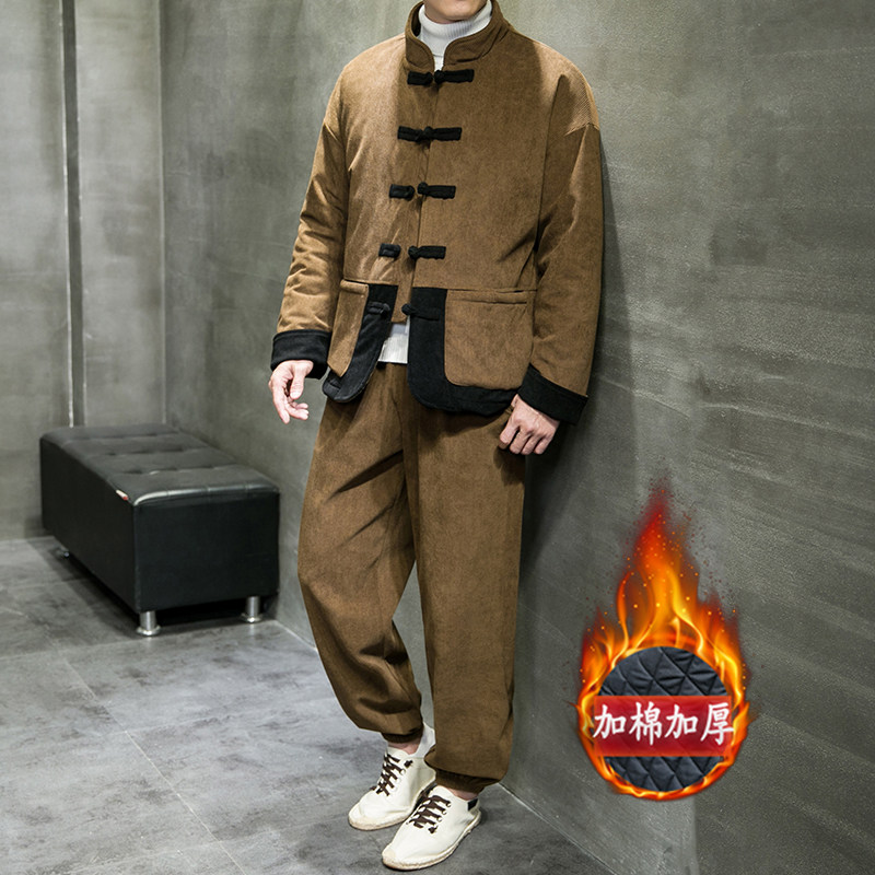 冬季风棉衣男装唐装中式复古加厚保暖两件套A118-MY01P205,男装棉衣,电商A118