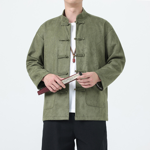 秋冬风唐装汉服复古立领中山装大码夹克外套男A118-A8836P115图片