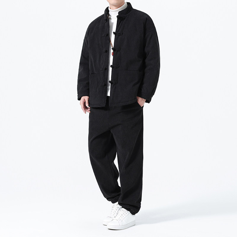 冬季风唐装中式复古棉衣大码加绒加厚套装男A118-TZ7705P205,男装棉衣,电商A118