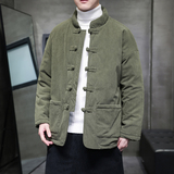 冬季风男装棉衣唐装复古大码外套灯芯绒棉袄A118-MY010P135，男装棉衣，电商A118