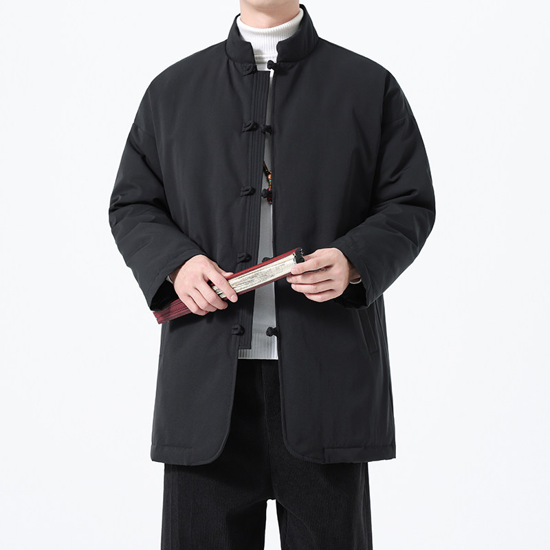 90%白鸭绒冬季风中式大码唐装男士复古羽绒服A118-YR207P285,男装羽绒服,电商A118