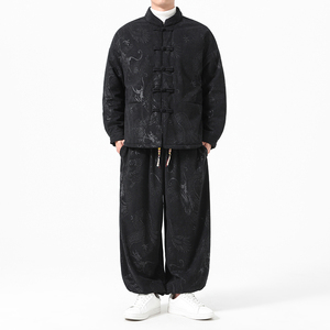 冬季风唐装棉衣保暖加厚大码套装男A118-TZ7703P200抖音控328图片