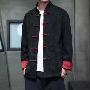 2025春季风唐装汉服两面穿复古夹克外套宽松男A118-A8809P145图片