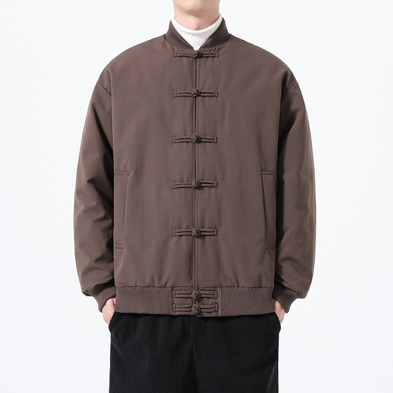 90%白鸭绒冬季风唐装汉服男士复古羽绒服外套A118-YR206P245,男装羽绒服,电商A118