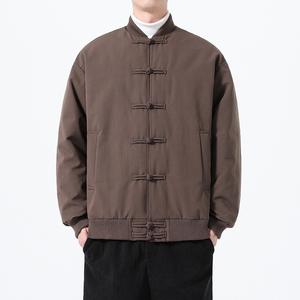 90%白鸭绒冬季风唐装汉服男士复古羽绒服外套A118-YR206P245图片