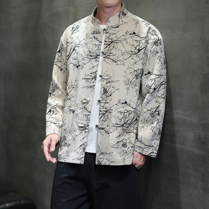 秋季风男装外套新中式提花复古唐装汉服夹克A118-A8818P120图片