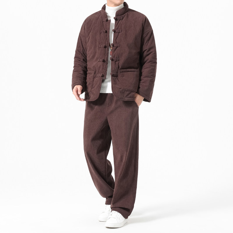 冬季风棉衣唐装保暖加厚大码套装男A118-TZ7701P200抖音控298,男装棉衣,电商A118