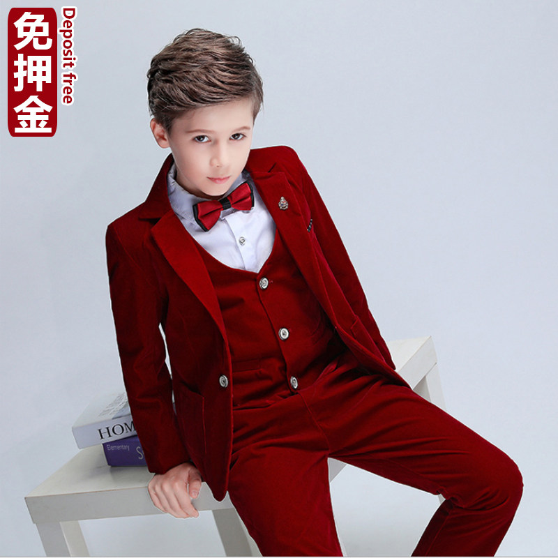 出租男童主持红色西装男孩朗诵弹钢琴拉大小提琴高端洋气演出礼服,童装/婴儿装/亲子装,儿童礼服,淘宝优惠券,粉丝福利购,淘宝优惠卷