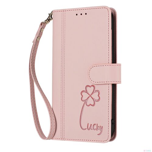 四叶草粉适用GalaxyS26/S25/S24/S23/S22/S21/S20 ULTRA/Plus+/FE三星翻盖手机壳S10/S9/S8皮套壳