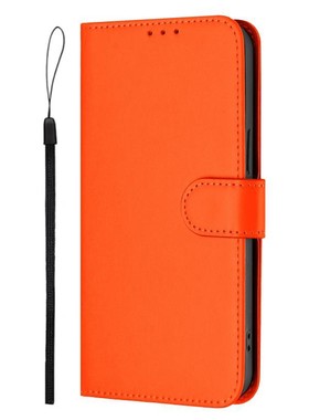 橙色适用GalaxyS25/S24/S23/S22/S21 Ultra/Plus+/FE 5G三星翻盖手机壳S20/S10 4G皮套防摔保护套电话壳