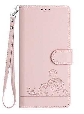 猫咪粉适用GalaxyA07/A17/A37/A57/A06/A16/A26/A36/A56 5G防盗刷三星翻盖手机壳A15/A25/A35/A55 皮套壳