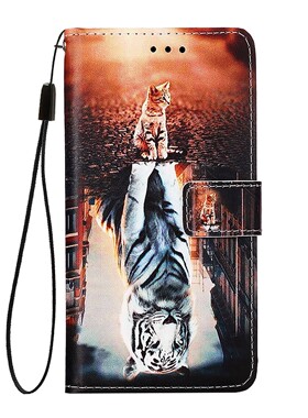 猫与老虎适用GalaxyS26/S25/S24/S23/S22/S21/S20 ULTRA/Plus+/FE三星翻盖手机壳S10/S9/S8皮套电话壳