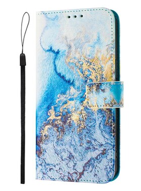 理石纹适用GalaxyS25/S24/S23/S22/S21 Ultra/Plus+/FE 5G三星翻盖手机壳S20/S10 4G皮套防摔保护套电话壳