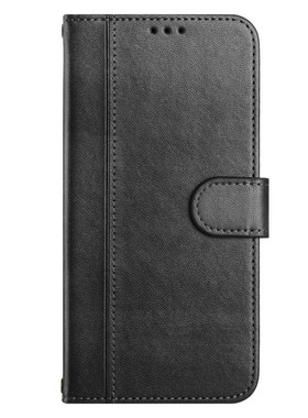 黑色适用GalaxyS25/S24/S23/S22/S21 Ultra/Plus+/FE 5G三星翻盖手机壳S20/S10 4G皮套防摔保护套电话壳