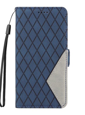 拼接蓝适用Galaxy A11/A21/A31/A41/A51 三星翻盖手机壳A71 4G/5G皮套防摔保护套男女电话壳