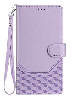 蜂巢浅紫适用GalaxyA16/A26/A36/A56 5G三星翻盖手机壳A15/A25/A35/A55/A14/A34/A54皮套防摔保护套电话壳