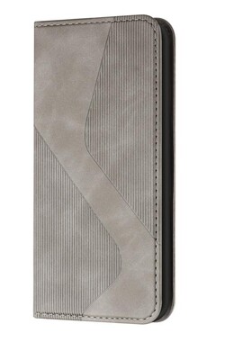 纯色灰适用Galaxy A11/A21/A31/A41/A51三星翻盖手机壳A71 4G/5G皮套防摔保护套男女电话壳