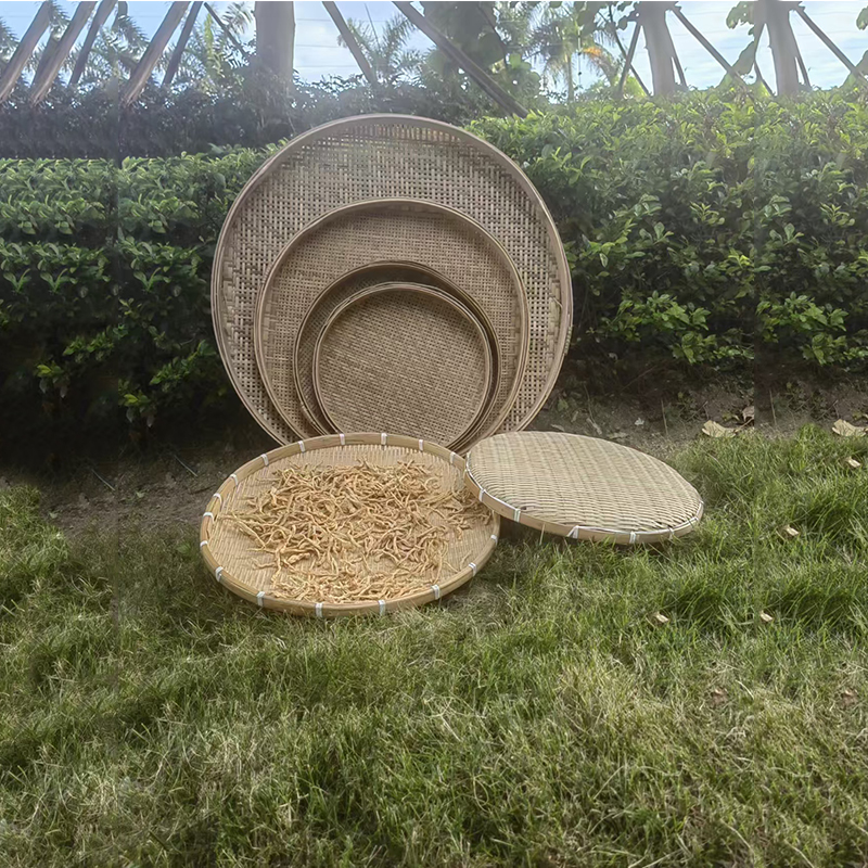 家用圆簸箕晾晒漏茶叶筛装饰有孔