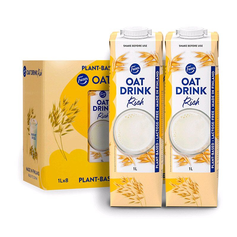 山姆代购fazer芬兰进口燕麦奶饮料1l*8盒家庭装植物奶高蛋白饮品