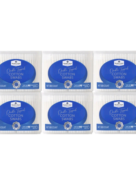 山姆超市代购MM双头纸轴棉棒签6盒*300支罐装化妆肌肤清洁耳道