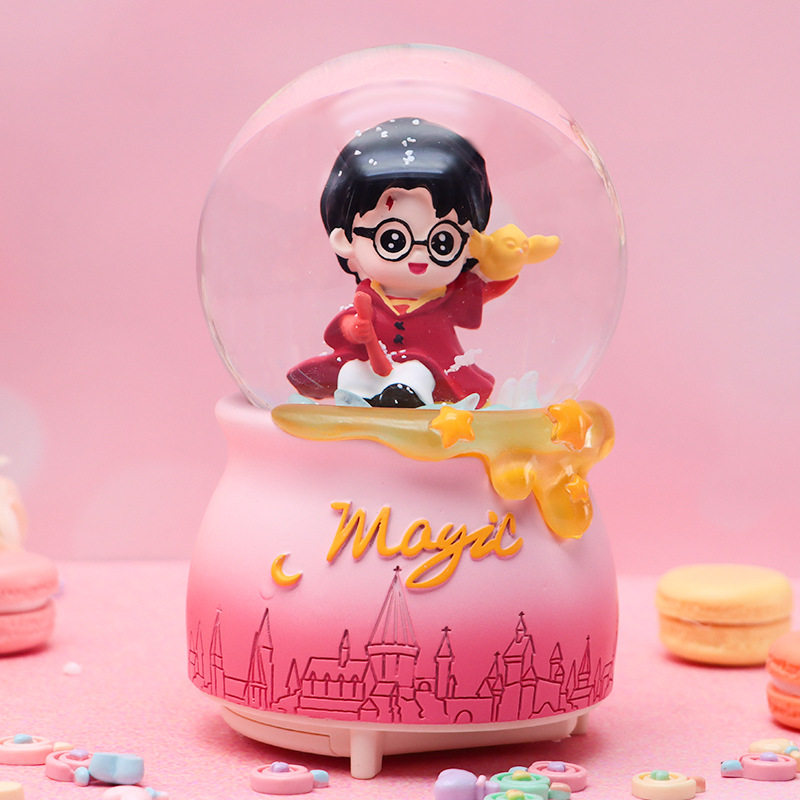 经典电影哈利波特发光飘雪花水晶球音乐盒旋转八音盒儿童生日礼物,家居饰品,音乐盒,淘宝优惠券,粉丝福利购,淘宝优惠卷