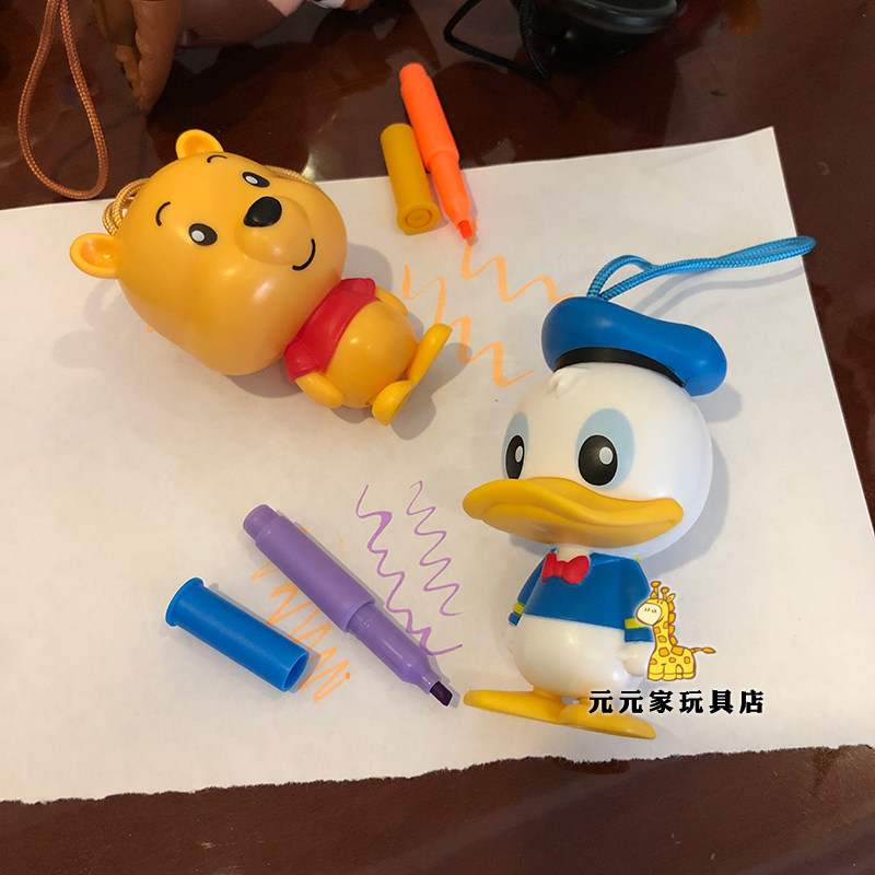 곰돌이 푸우 도널드 덕 우디 미키 펜던트 인형 펜 어린이 장난감 크리 에이 티브 작은 선물 작은 선물