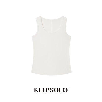 KeepSolo丝麻空气裸感V领背心