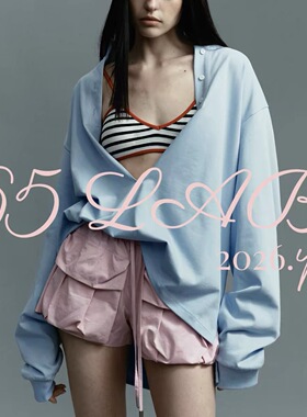 65LAB*「廓形POLO」深U领 落肩廓形 POLO长袖