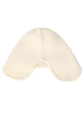 JAC FLEURANT秋冬新品白色刺绣LOGO保暖针织滑雪冷帽耳机帽