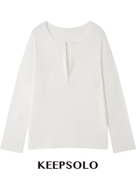 KeepSolo 天丝薄款V领面膜空气T恤(轻若无物)26SS021