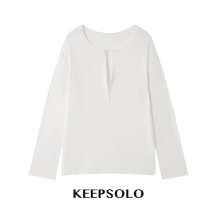 KeepSolo 天丝薄款V领面膜空气T恤(轻若无物)26SS021