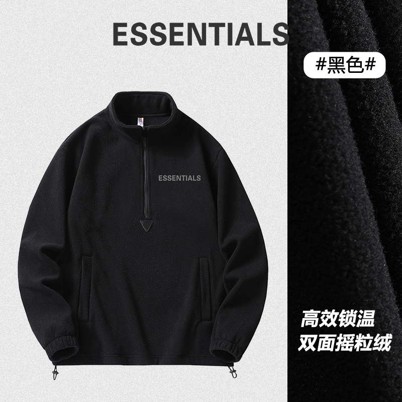 ESSENTIALS摇粒绒宽松卫衣男