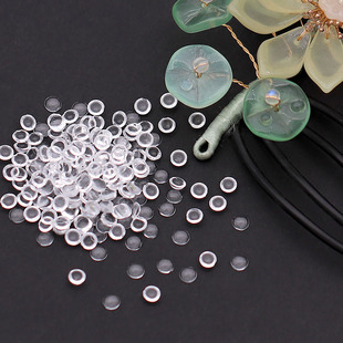 仿露珠亚克力材质半圆截面透明白diy古风缠花叶子发簪头饰材料