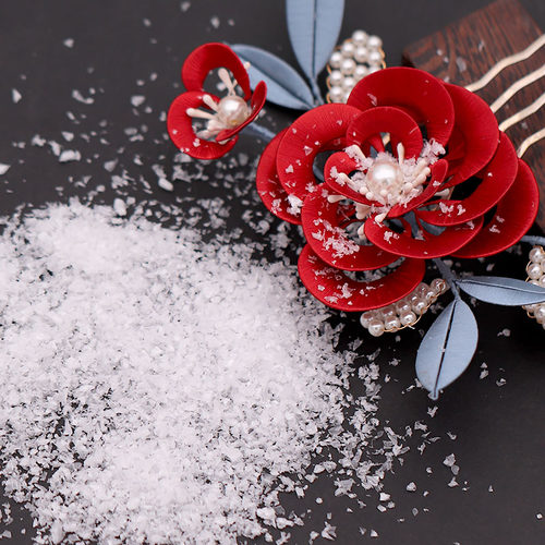 10克仿真雪花假干雪花diy古风缠花绒花发簪配件材料手工饰品