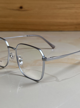 方框超轻纯钛眼镜框男款可配近视防蓝光变色镜片大脸女士眼睛框架