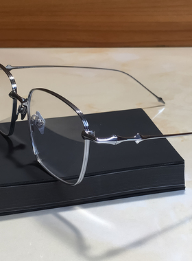 男潮克罗心眼镜框钛合金超轻复古方框圆脸gm近视防蓝光眼镜女平光