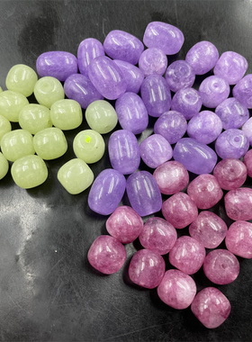 紫色玉珠子筒珠散珠散批
