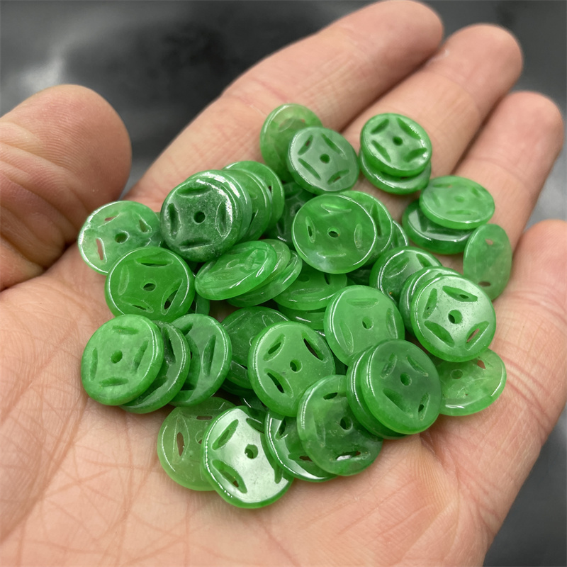 干青铁龙山翠玉铜钱散珠