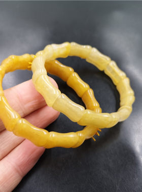 四海玉器天然玉石竹节天然黄龙玉
