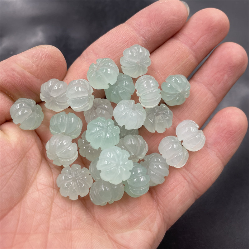 四海玉器 DIY饰品配件巴山翠玉南瓜算盘珠 瓜珠散珠 散批 特价