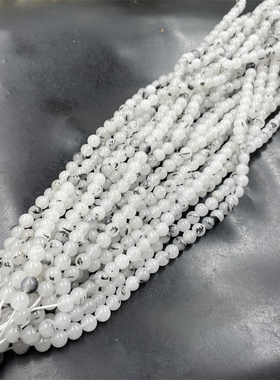 6毫米飘花玉珠链子项链