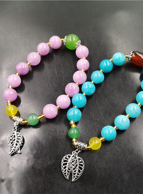 四海玉器新款女式翠玉毫米手链