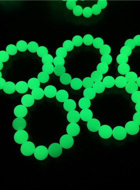 四海男女款夜光石圆珠手链