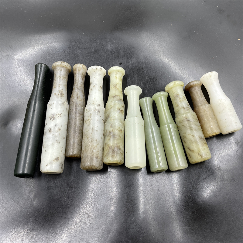 四海玉器 天然正品和田玉糖玉烟嘴 长款 短款烟嘴 青玉烟嘴 特价