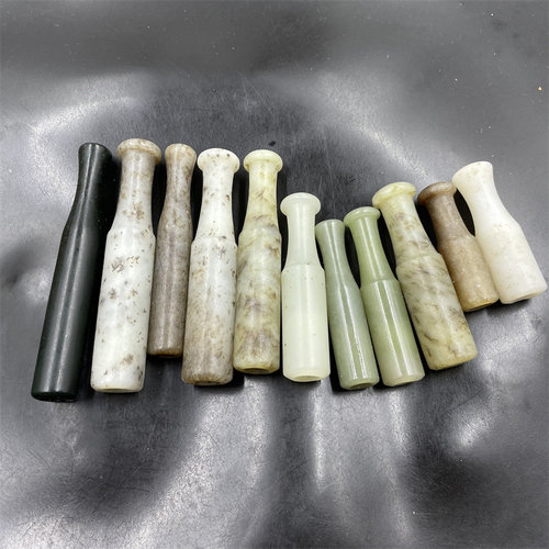 四海玉器 天然正品和田玉糖玉烟嘴 长款 短款烟嘴 青玉烟嘴 特价