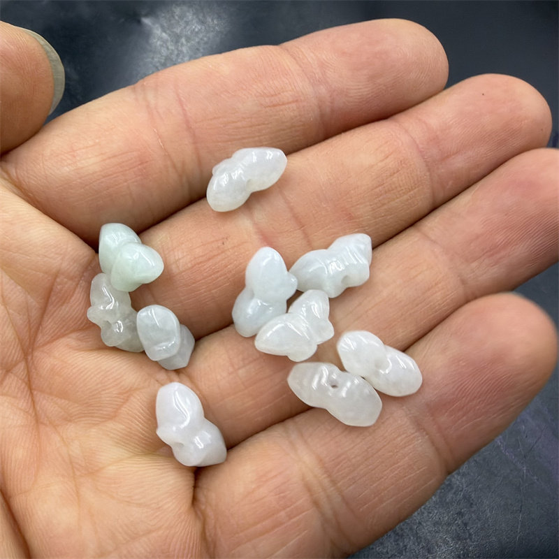 四海玉器 翡翠A货小蝴蝶散珠 配件配饰散批